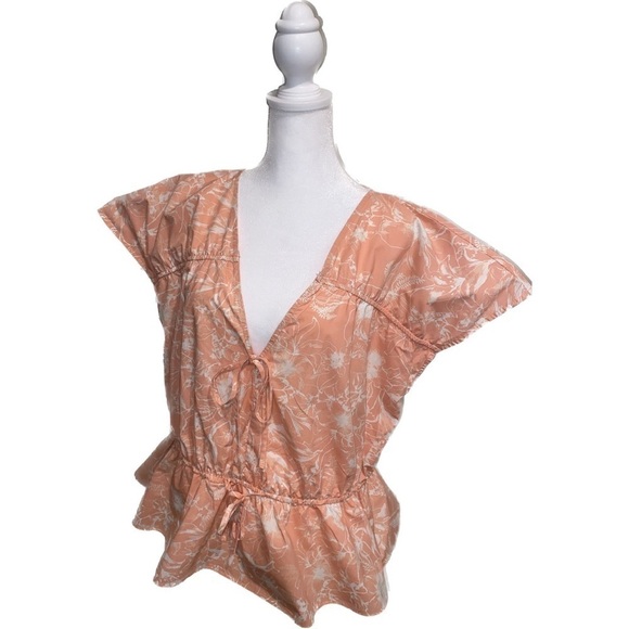 INC International Concepts Cotton Printed Peplum-Hem Top Size XL - Picture 5 of 9